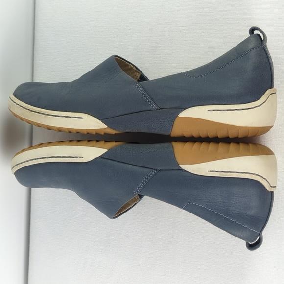 Dansko Blue Leather Slip On Shoes - Picture 8 of 11